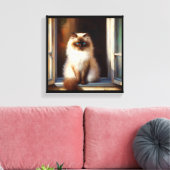 Himalayan Cat Canvas Afdruk (Insitu (Woonkamer))
