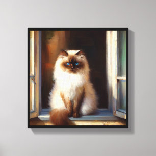 Himalayan Cat Canvas Afdruk