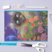 Himalayan Cat in Flowers Tissuepapier (Craft)
