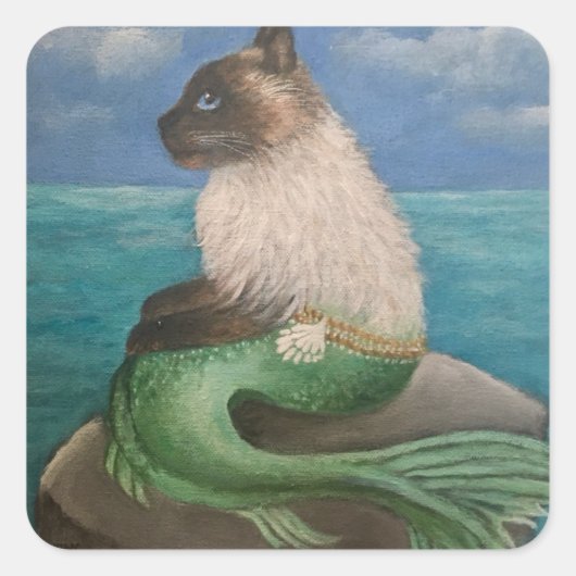 Himalayan Mercat Vierkante Sticker (Voorkant)