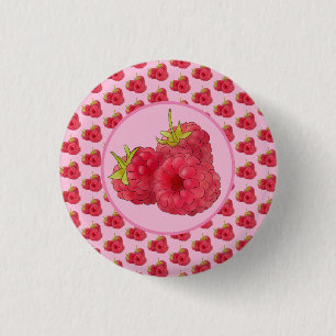 Himbeeren Ronde Button 3,2 Cm