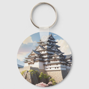 Himeji Castle Majestic Fort Japanse geschiedenis Sleutelhanger
