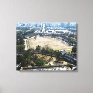 Himeji, Japan (Uitzicht van atop castle) Canvas Afdruk
