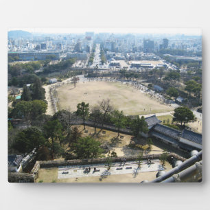 Himeji, Japan (Uitzicht van atop castle) Fotoplaat
