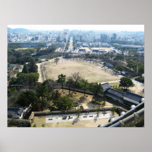 Himeji, Japan (Uitzicht van atop castle) Poster