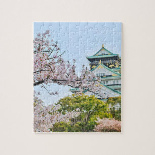 Himeji kasteel met kersenbloesems legpuzzel