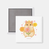 HIMEKARI Floral Hamster Magnet –Clear (Recto/Verso)
