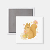 HIMEKARI Floral Squirrel Magnet –Clear (Recto/Verso)