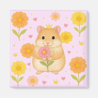 himekari, hamster, floral hamster, transparent, cl magneet