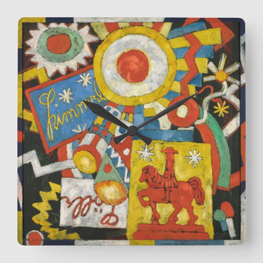 Himmel van Marsden Hartley,  expressionisme Vierkante Klok (Voorkant)