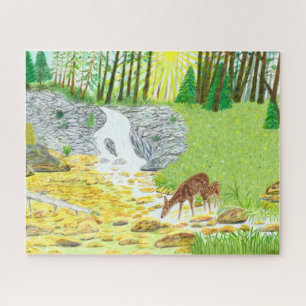 Hinde en jong hert 520 stukjes puzzel