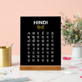 Hindi Alphabet अ–क्ष Devanagari Script Acryl Bord (Huwelijk)