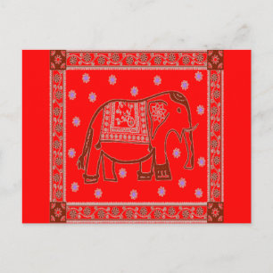 Hindi Art Elephant Briefkaart
