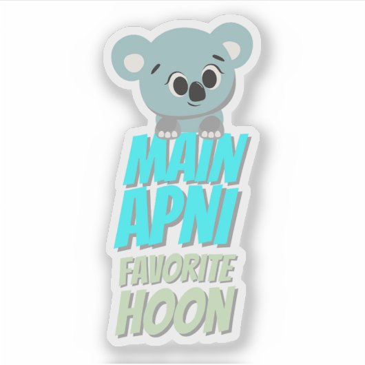 Hindi Bollywood Fun Quote Sticker (Voorkant)