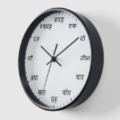 Hindi klok - India tijd uren tellen nummers (Hoek)
