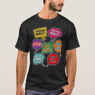 Hindi straattaal uitdrukkingen spraak dialoog Pop  T-shirt