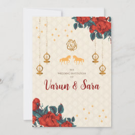 Hindoe bruiloft uitnodiging & Indiase uitnodiginge