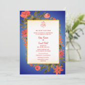 Hindoe bruiloft uitnodiging met aangepaste Afbeeld (Staand voorkant)