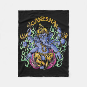 Hindoe Ganesha God Olifant Spiritueel Yoga Meditat Fleece Deken