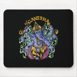 Hindoe Ganesha God Olifant Spiritueel Yoga Meditat Muismat