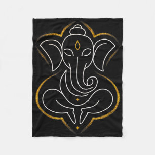 Hindoe Ganesha Puja Olifant God India Meditatie Y Fleece Deken
