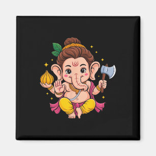 Hindoe Ganesha Puja Olifant God India Meditatie Y Magneet