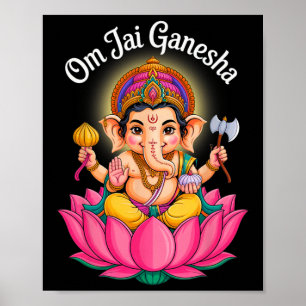 Hindoe Ganesha Puja Olifant God India Meditatie Y Poster