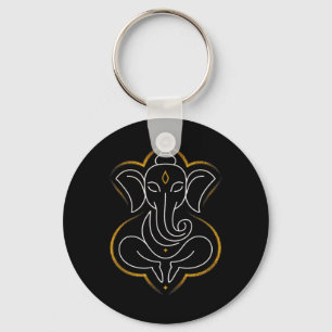 Hindoe Ganesha Puja Olifant God India Meditatie Y Sleutelhanger