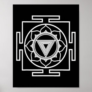 Hindoe Kali Yantra Symbool Hindoeïsme Yoga Oosters Poster