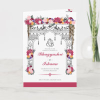 Hindoe trouwceremonie Tropische Bloemen Roze