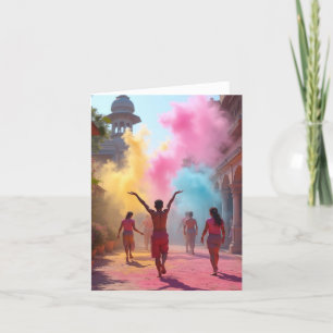 HINDOE Waarom regenbogen najagen als er HOLI is Bedankkaart