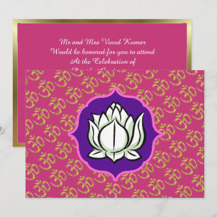 Hindoefeest Om Lotus Kaart