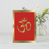 Hindoefeest Om rood en goud Kaart (Staand voorkant)