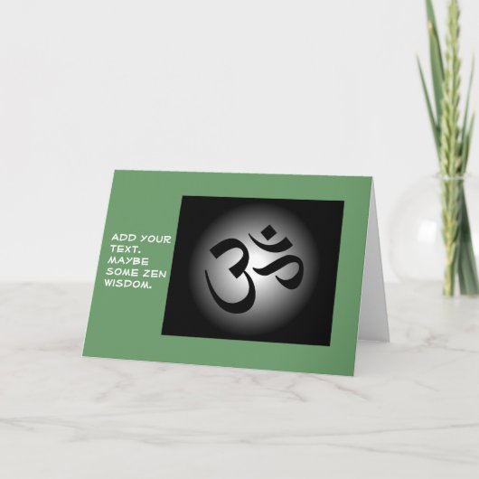 Hindoes OM - het Symbool van de Meditatie Kaart (Voorkant)