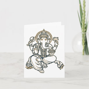 Hindoese Deity van Ganesha God Kaart
