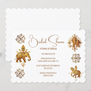 Hindoestaanse Indische olifant bruid bruidsfeest Kaart