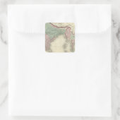 Hindoostan en Farther India Vierkante Sticker (Tas)