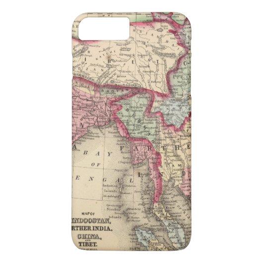 Hindoostan, Farther India, China, Tibet Case-Mate iPhone Case (Achterkant)