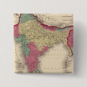 Hindostan of British India Vierkante Button 5,1 Cm