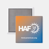 Hindu American Foundation Refkoelkast Magnet Magneet (Voorkant / Achterkant)