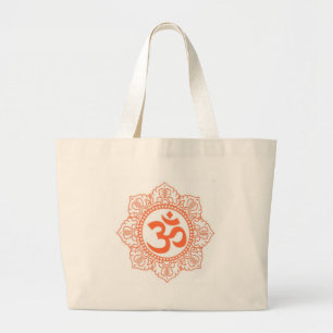 HINDU - BUDDHA SYMBOLEN OM, OHM GROTE TOTE BAG