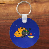 Hindu Diwali Ladybug met Deepa Sleutelhanger (Voorkant)