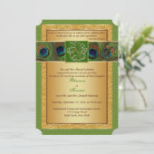 Hindu Ganesh Green, Mariage Peacock Or Invitation (Debout devant)