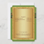 Hindu Ganesh Green, Mariage Peacock Or Invitation (Dos)