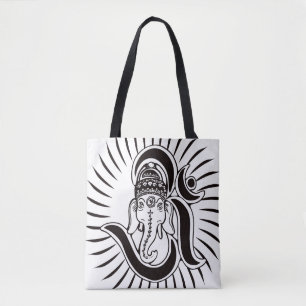 Hindu ganesh over het hele gedrukte Tas