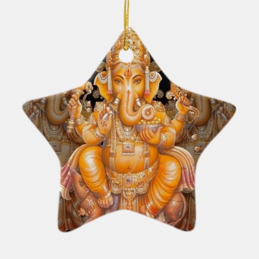Hindu God Ganesh Keramisch Ornament (Voorkant)