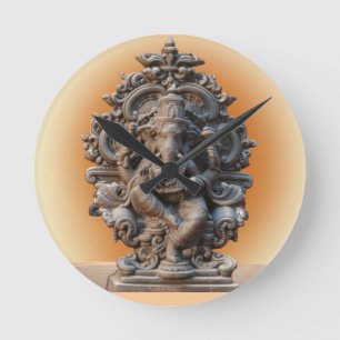 HINDU GOD GANESH WALL CLOCK RONDE KLOK