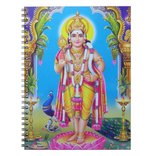Hindu God Muruga Notitieboek (Voorkant)