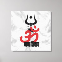 Hindu God Shiva Om Namah Shivay met Trident OM