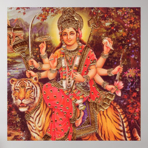 HINDU GODDESS DURGA POSTER